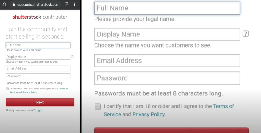Cara Daftar Shutterstock Contibutor di HP Android dan PC desktop