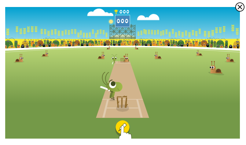 game google doodle populer cricket