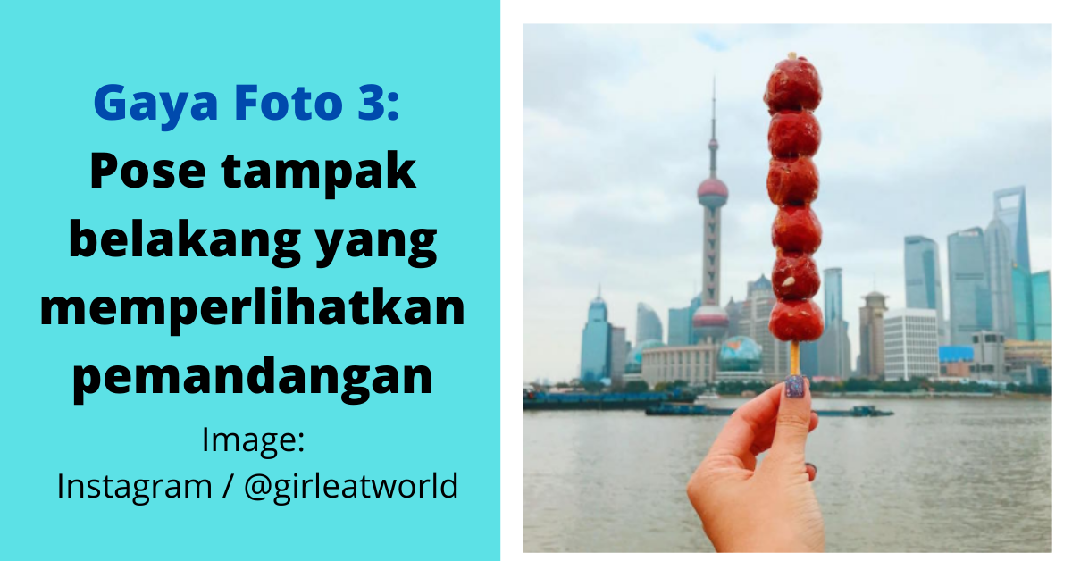 gaya foto instagram 3 Pose tampak belakang yang memperlihatkan pemandangan