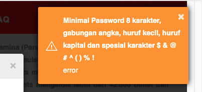 cara daftar akun pertamina ketentuan password