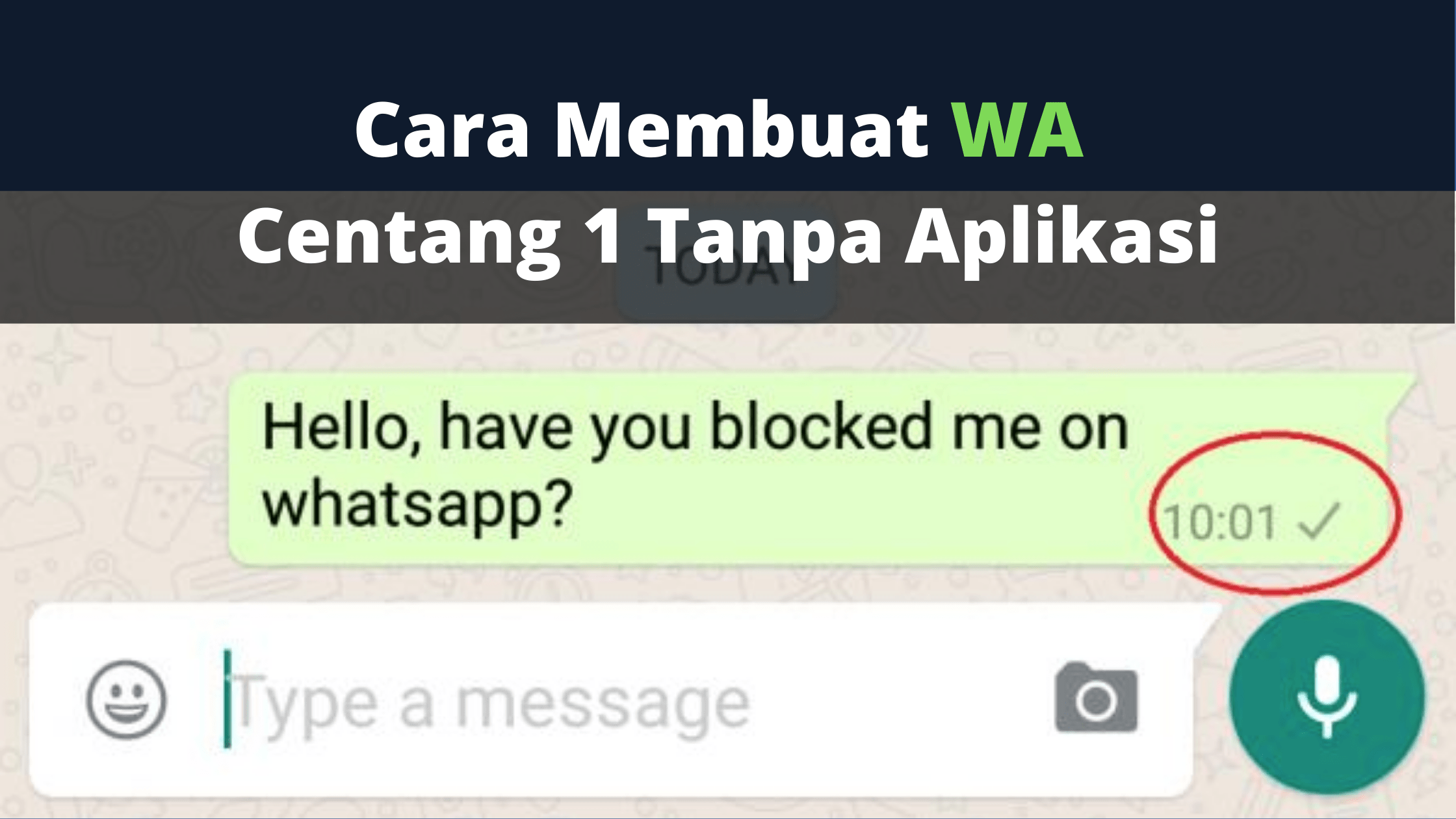 Cara Membuat WA Centang 1 Tanpa Aplikasi