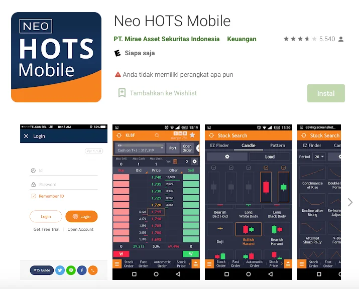 Mirae HOST Broker Saham aplikasi saham penghasil uang