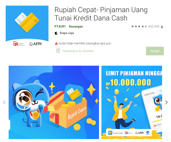 aplikasi rupiah cepat pinjaman uang tanpa jaminan