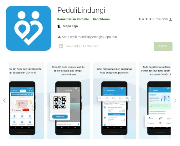 aplikasi peduli lindungi kominfo