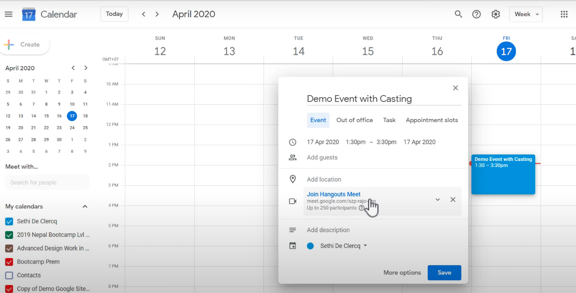 tentukan jadwal rapat di google meet video audio