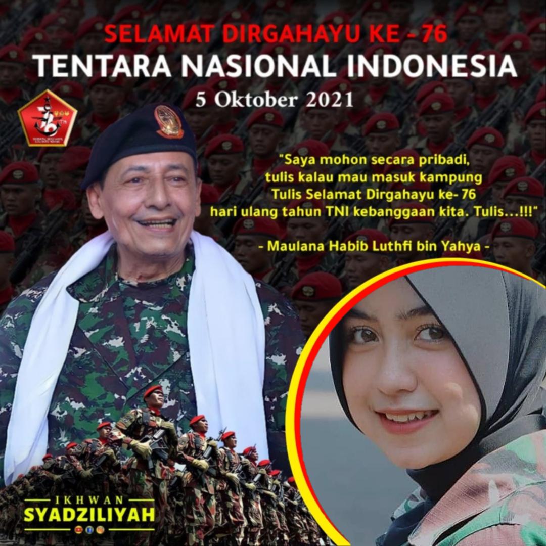 1. Twibbon Dirgahayu TNI ke-76 karya Ikhwan Syadziliyah