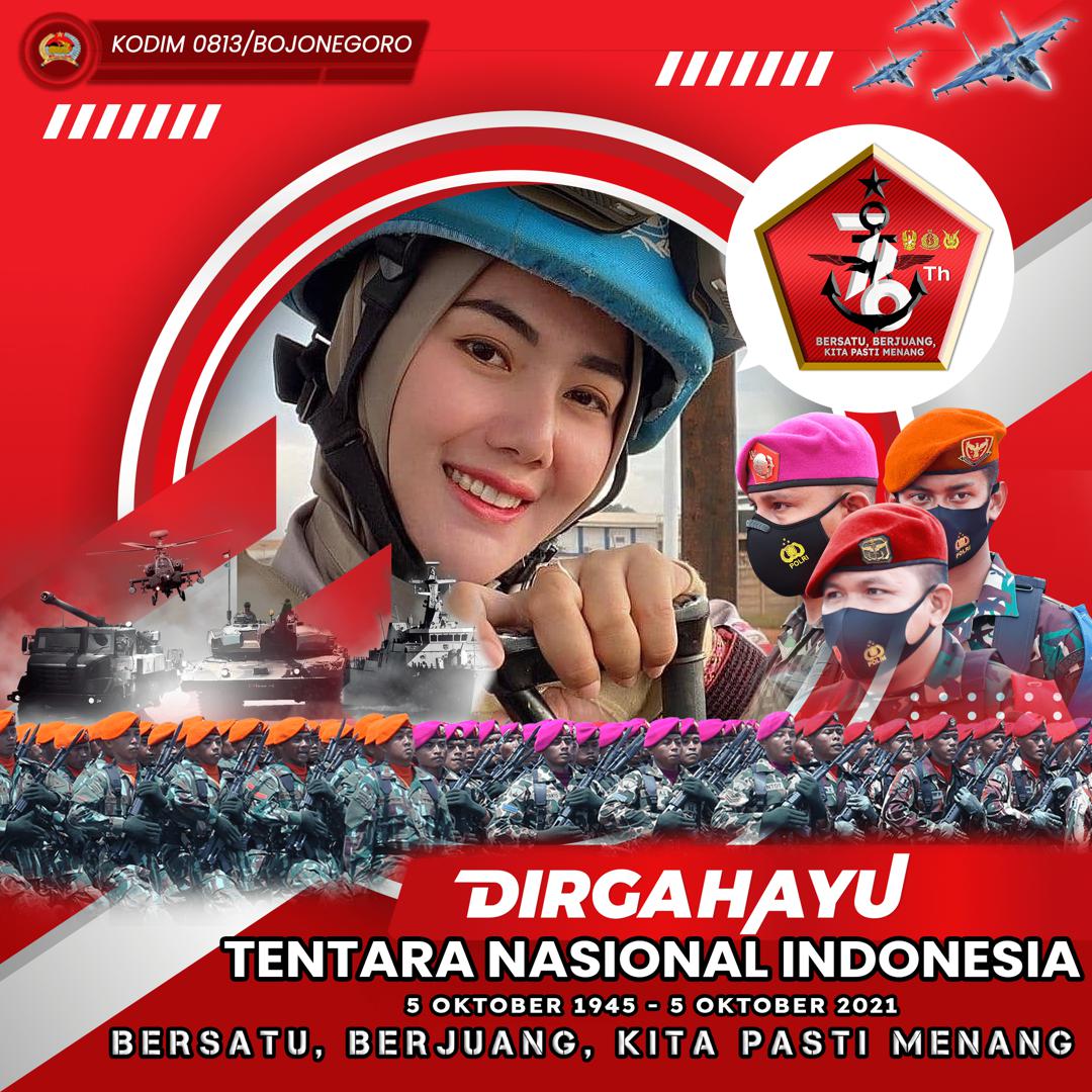 3. Twibbon HUT TNI KE 76 KODIM 0813