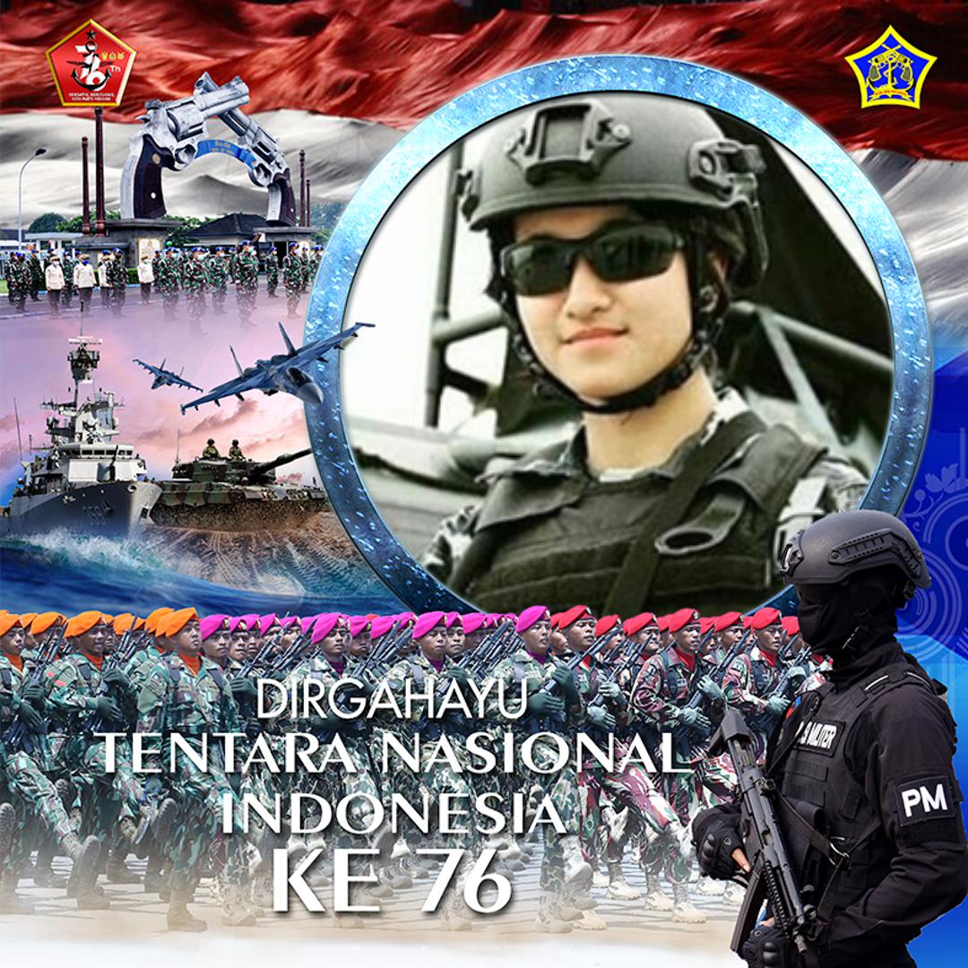 twibbon HUT TNI ke 76 Pispomal karya Puspomal Official