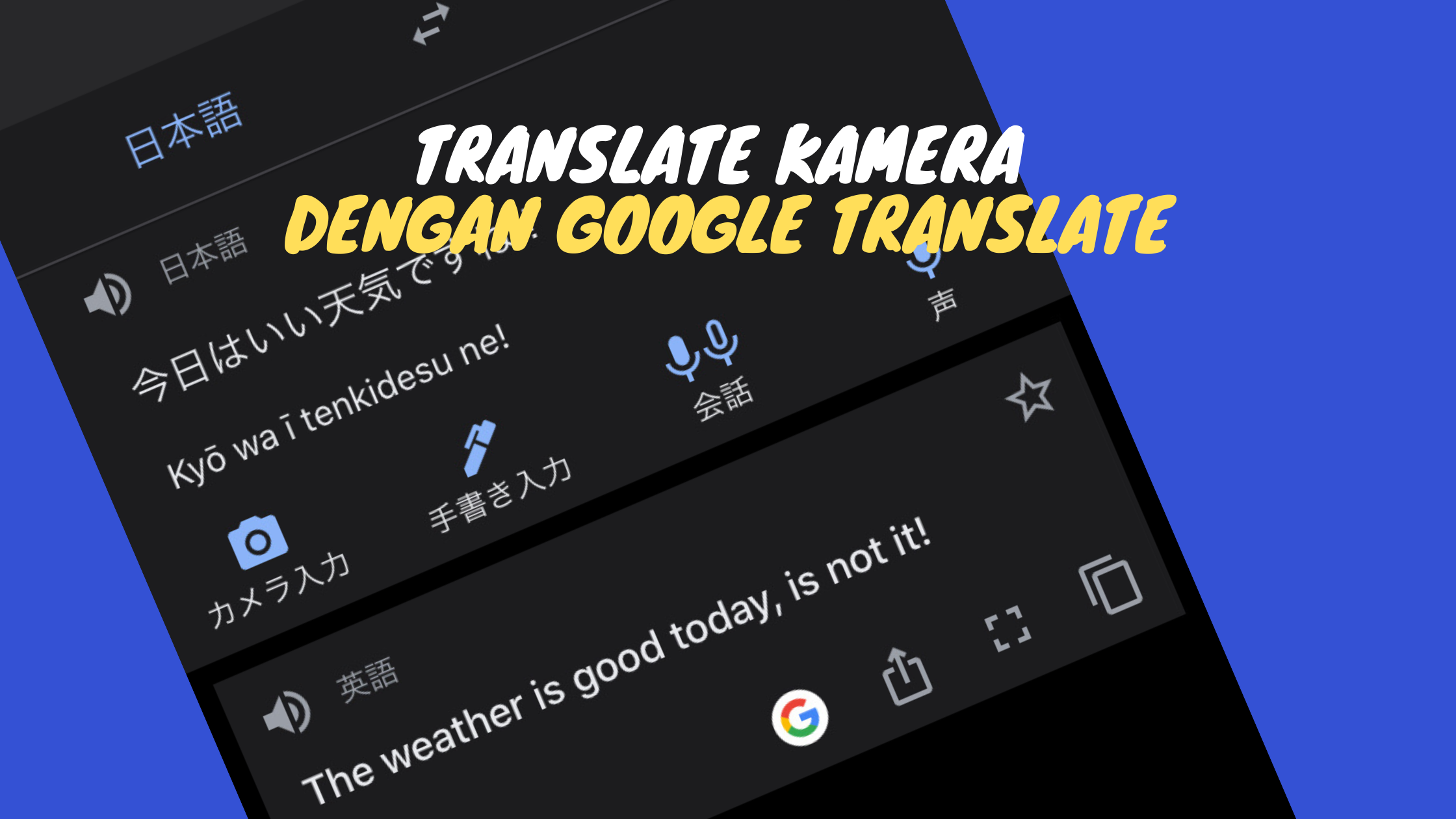 Translate Kamera dengan Google Translate