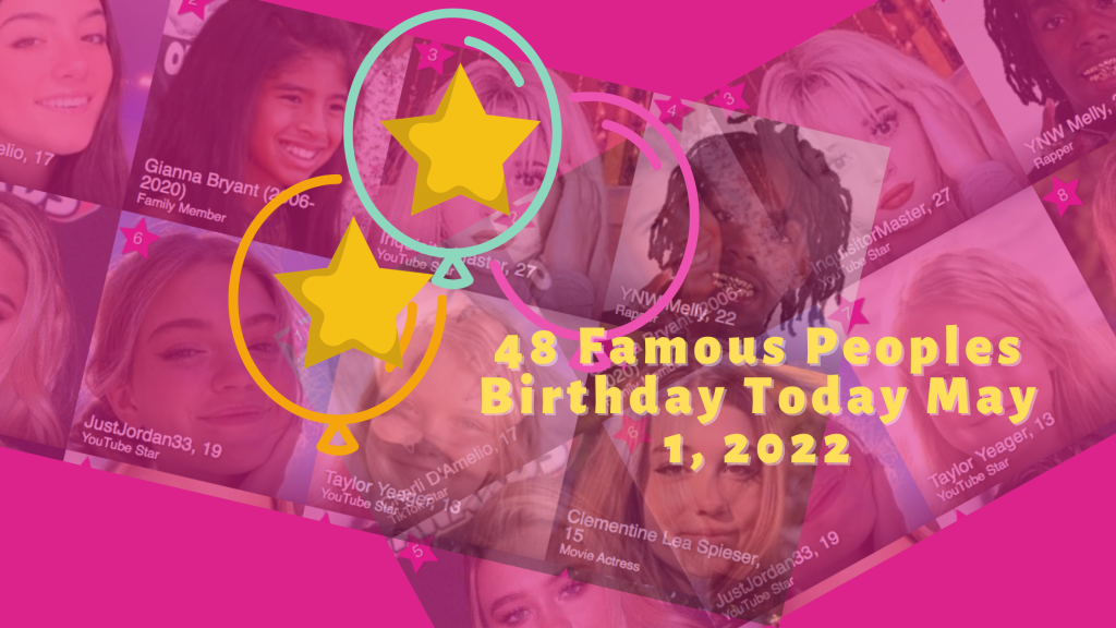 48 Famous Peoples Birthday Today May 1, 2022