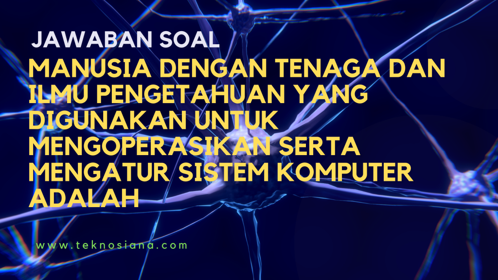 Manusia dengan tenaga dan ilmu pengetahuan yang digunakan untuk mengoperasikan serta mengatur sistem komputer adalah