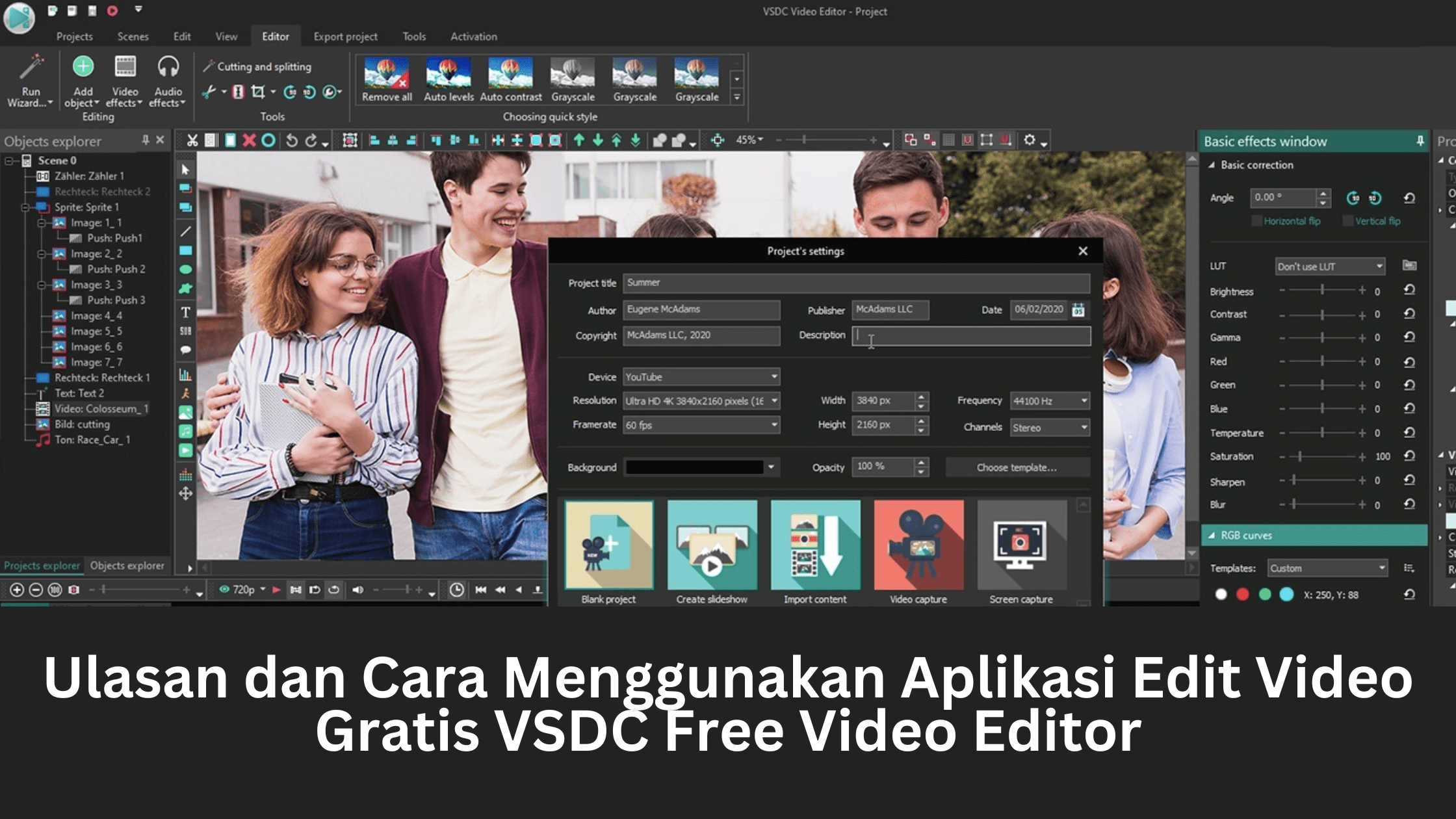 Ulasan dan Cara Menggunakan Aplikasi Edit Video Gratis VSDC Free Video Editor
