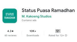 Aplikasi Status Puasa Ramadhan oleh M. Kakoeng Studios