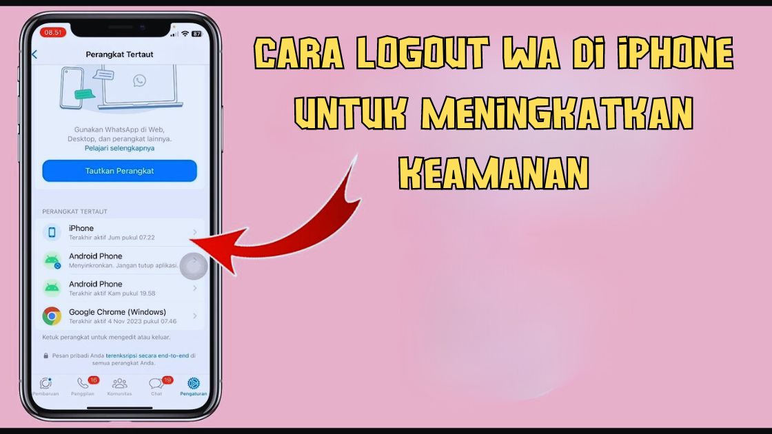 Cara Logout WA di iPhone