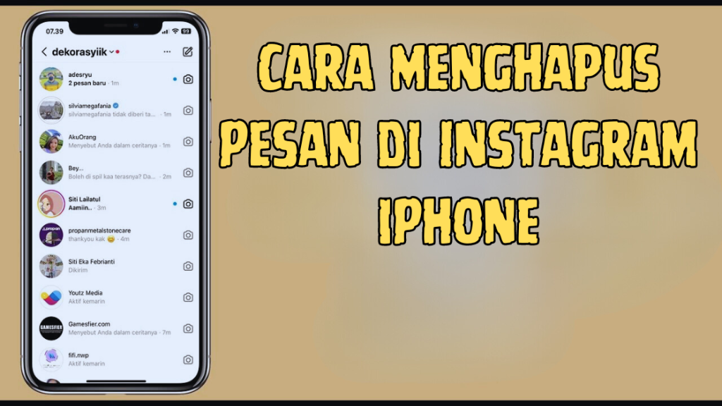 Cara Menghapus Pesan di Instagram iPhone