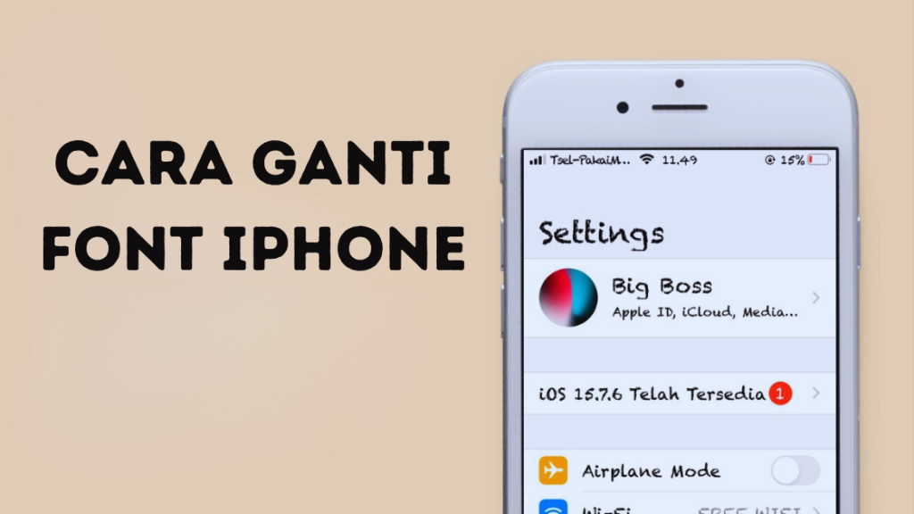 Cara Ganti Font iPhone