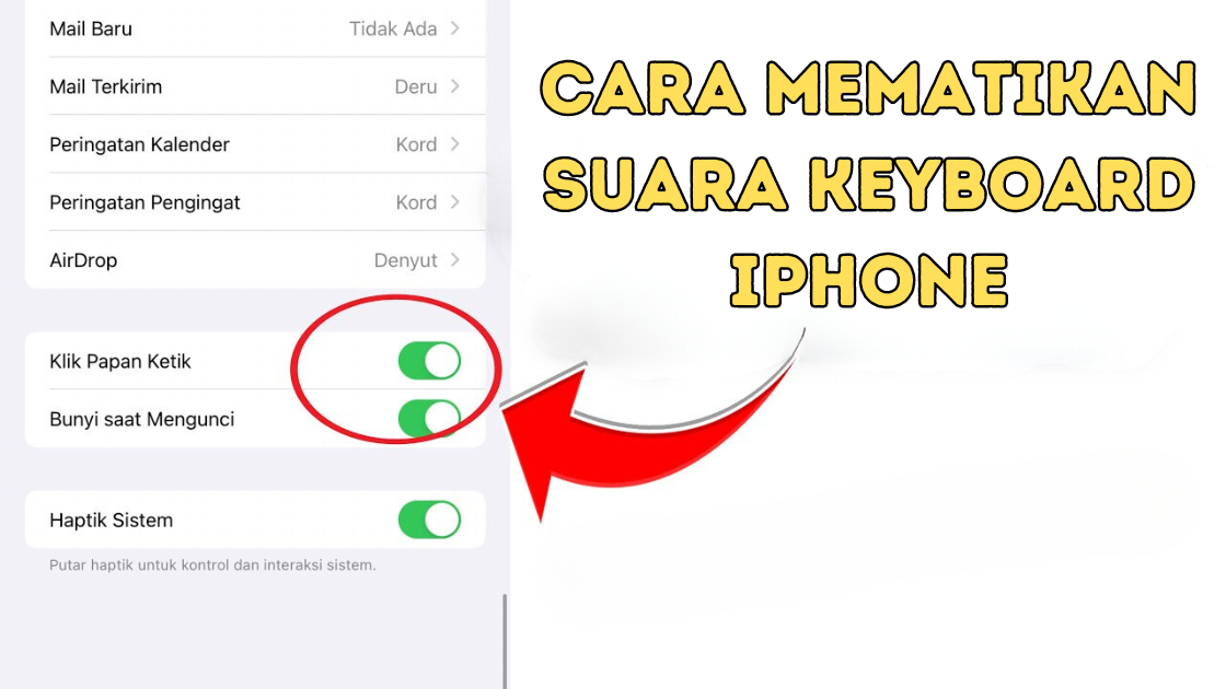 Cara Mematikan Suara Keyboard iPhone