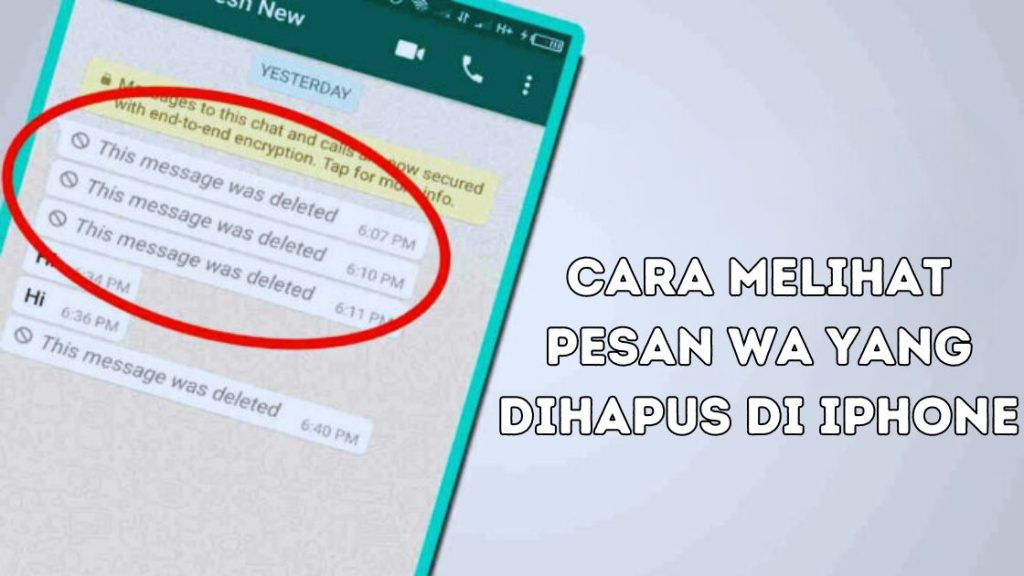 Cara Melihat Pesan WA yang Dihapus