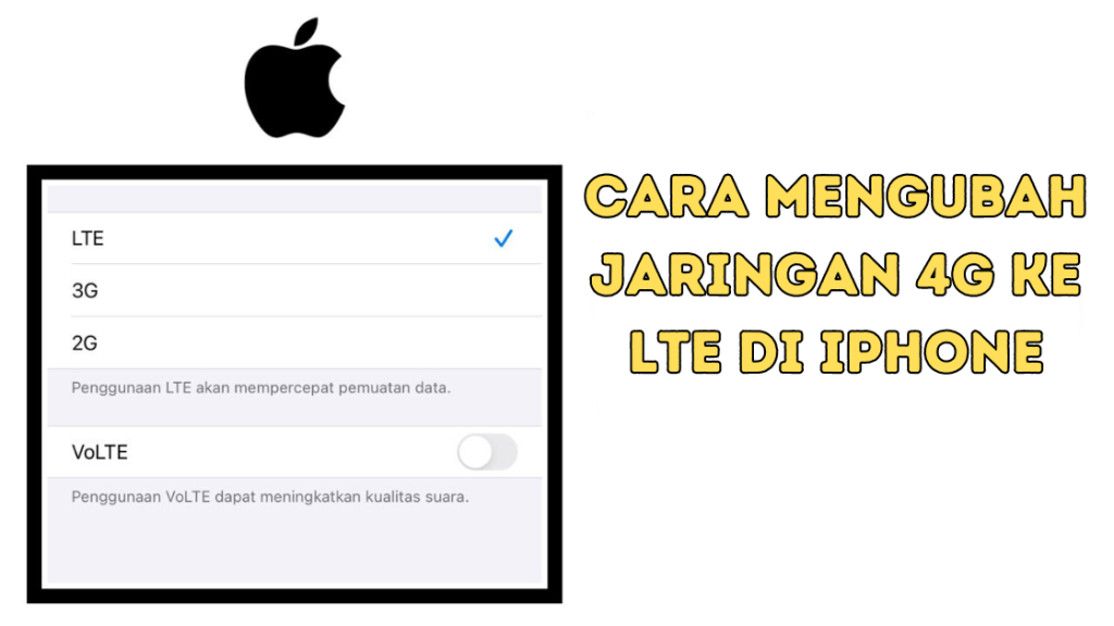 Cara Mengubah Jaringan 4G ke LTE