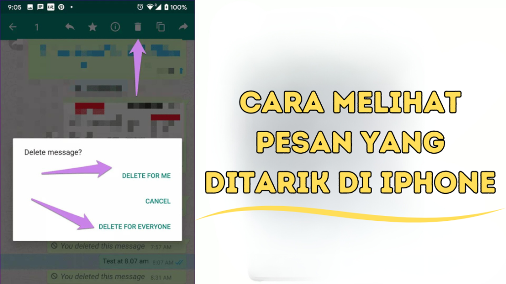 Cara Melihat Pesan yang Ditarik