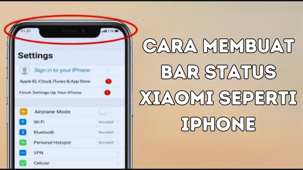 Membuat Bar Status Xiaomi Seperti iPhone