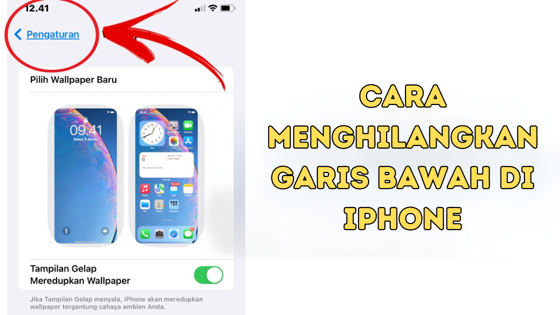 Cara Menghilangkan Garis Bawah di iPhone