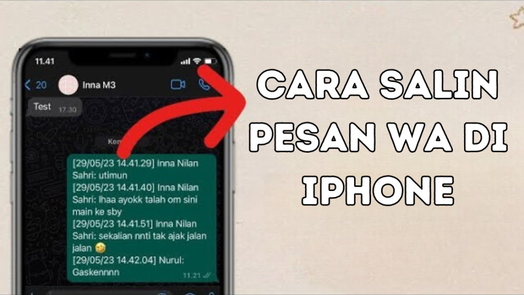 Cara Salin Pesan WA di iPhone