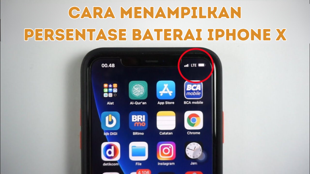 Cara Menampilkan Persentase Baterai iPhone X