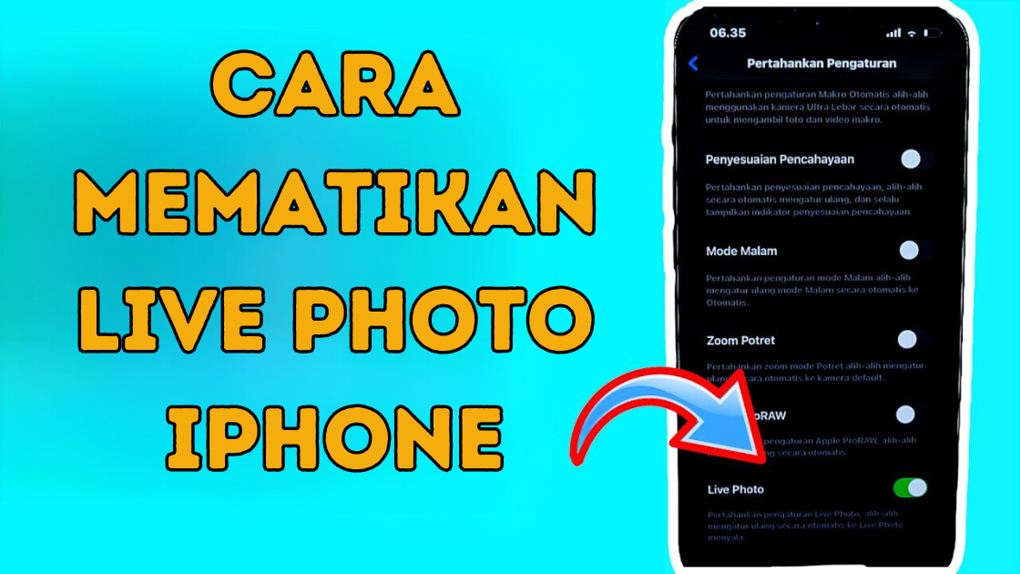 Cara Mematikan Live Photo iPhone