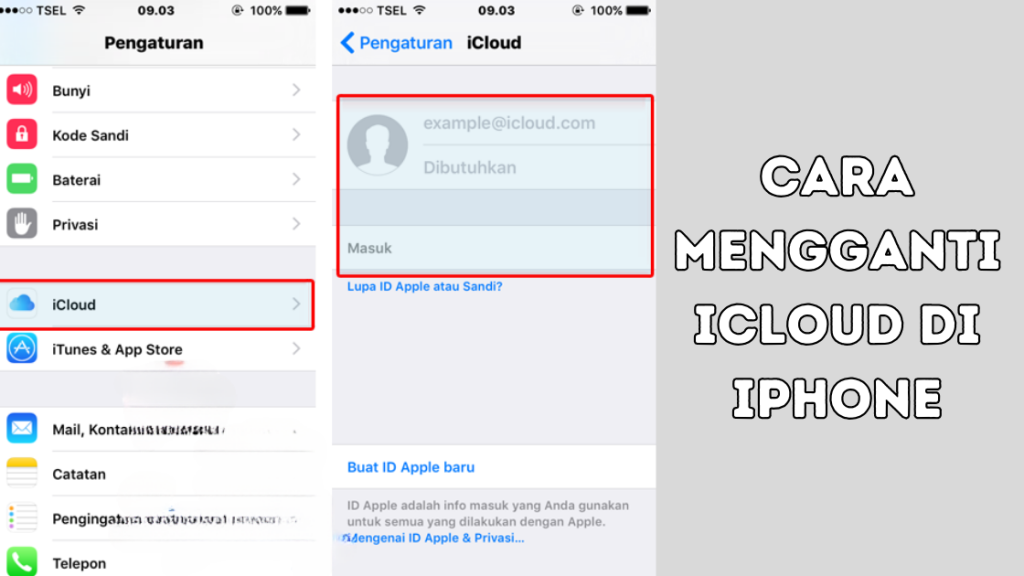 Cara Mengganti iCloud di iPhone