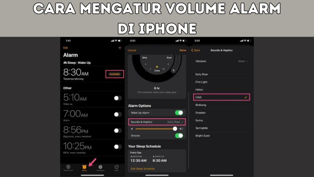 Cara Mengatur Volume Alarm di iPhone