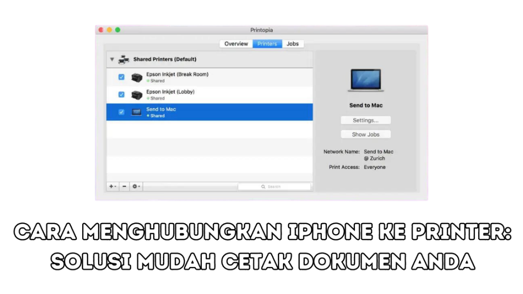 Cara Menghubungkan iPhone ke Printer