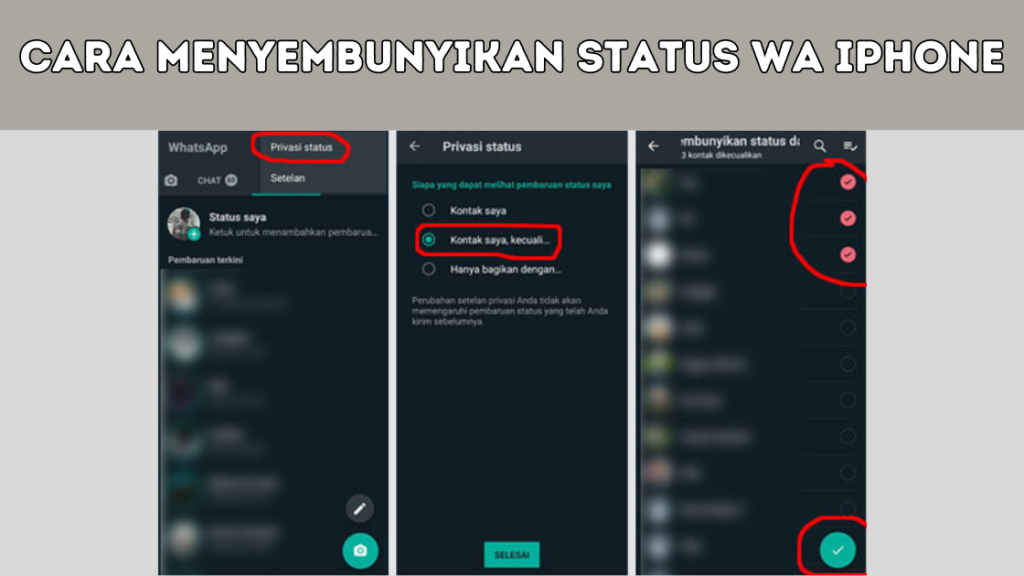 Cara Menyembunyikan Status WA iPhone