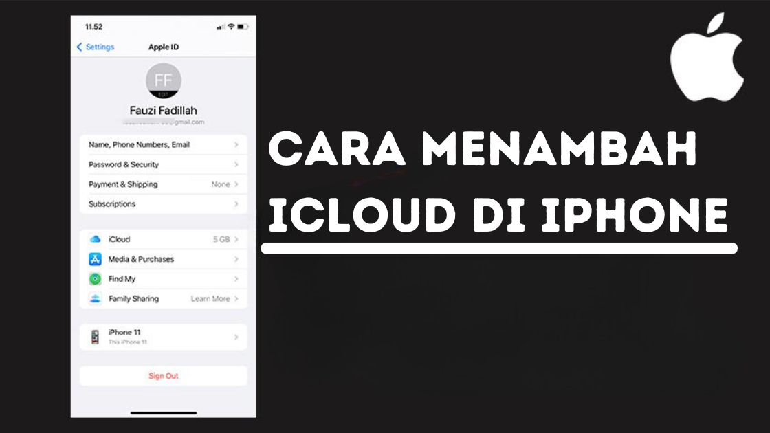 Cara Menambah iCloud di iPhone