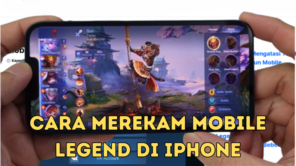 Cara Merekam Mobile Legend di iPhone