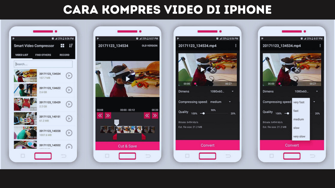 Cara Kompres Video di iPhone