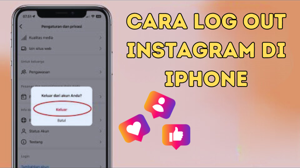 Cara Log Out Instagram di iPhone