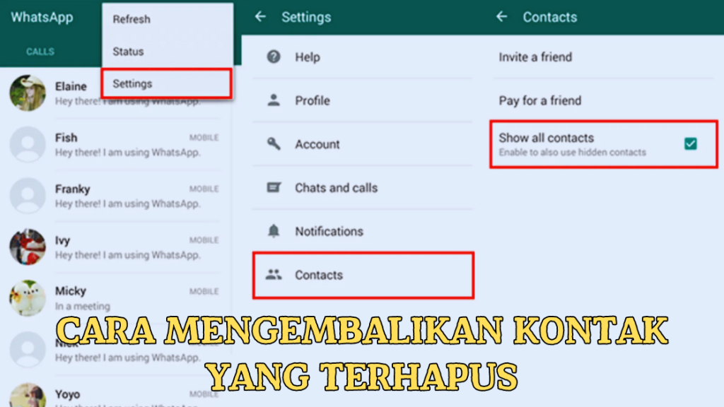 Cara Mengembalikan Kontak yang Terhapus